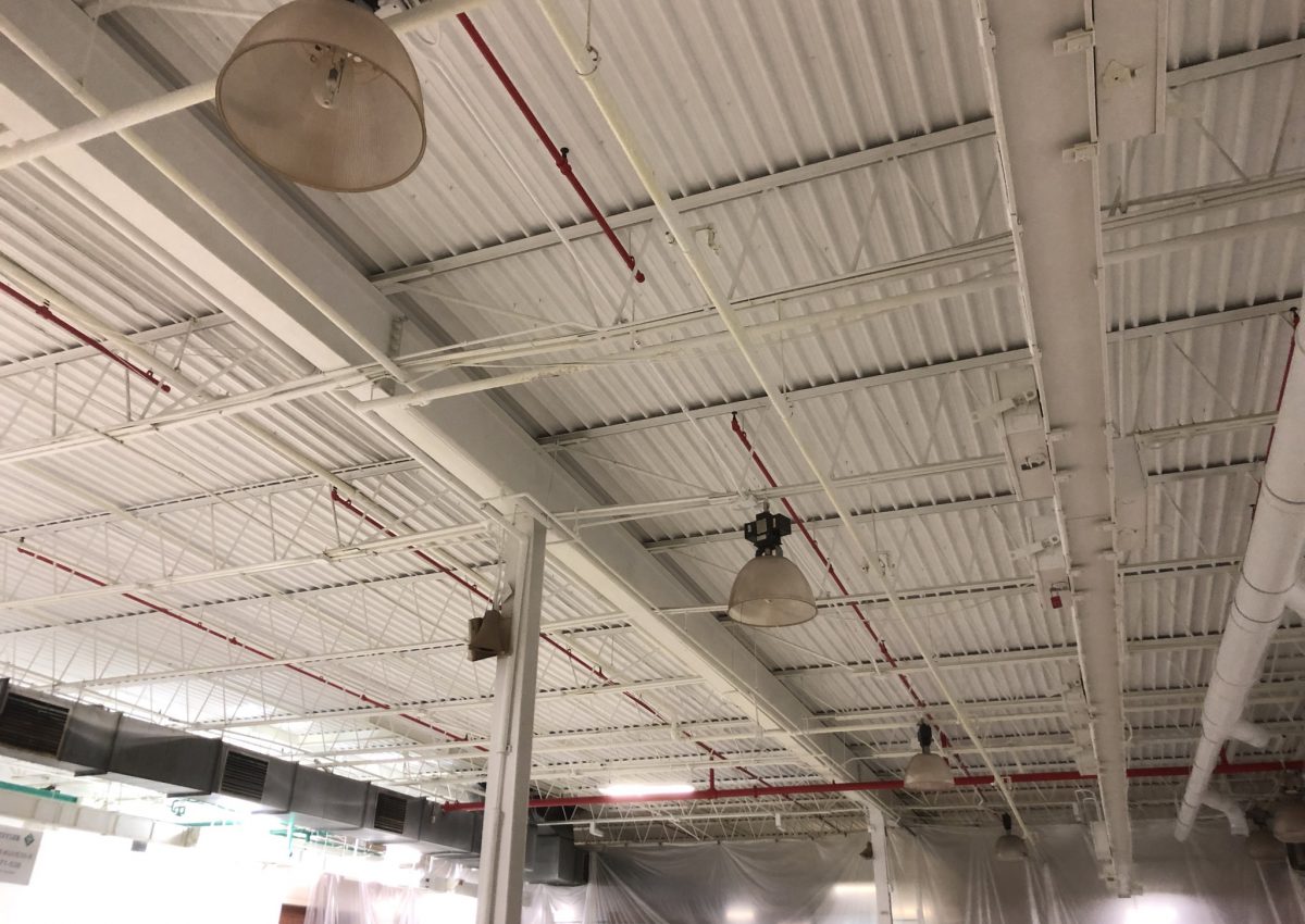 Industrial Ceiling Painting and Pipe Color Coding