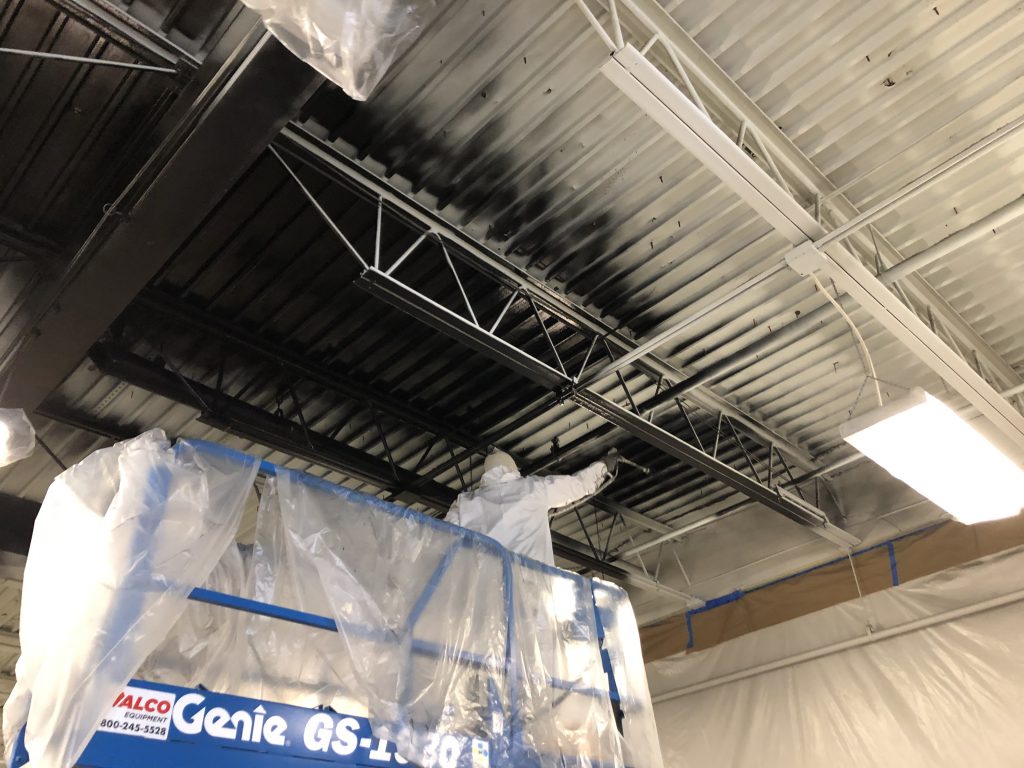 Flat Black Ceiling Painting