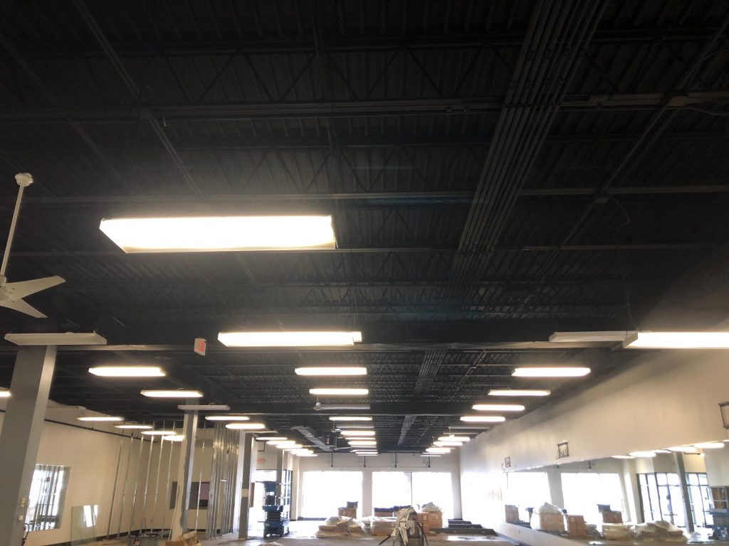 Flat Black Ceiling Painting